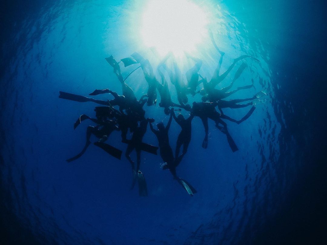 สายป่าน แอนด์ เดอะแก๊ง ใส่ตีนกบลงดำน้ำ อย่างพร้อมเพรียงกัน